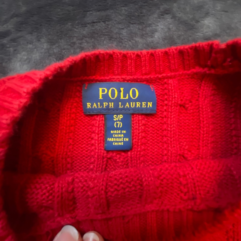 Polo by Ralph Lauren Vibrant Red Crewneck Sweater - Picture 3 of 6